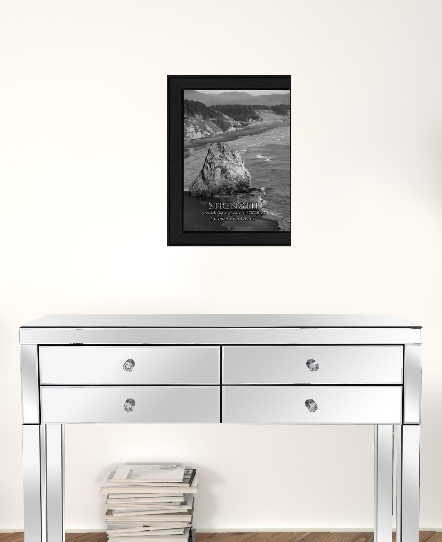 Strength 6 Black Framed Print Wall Art