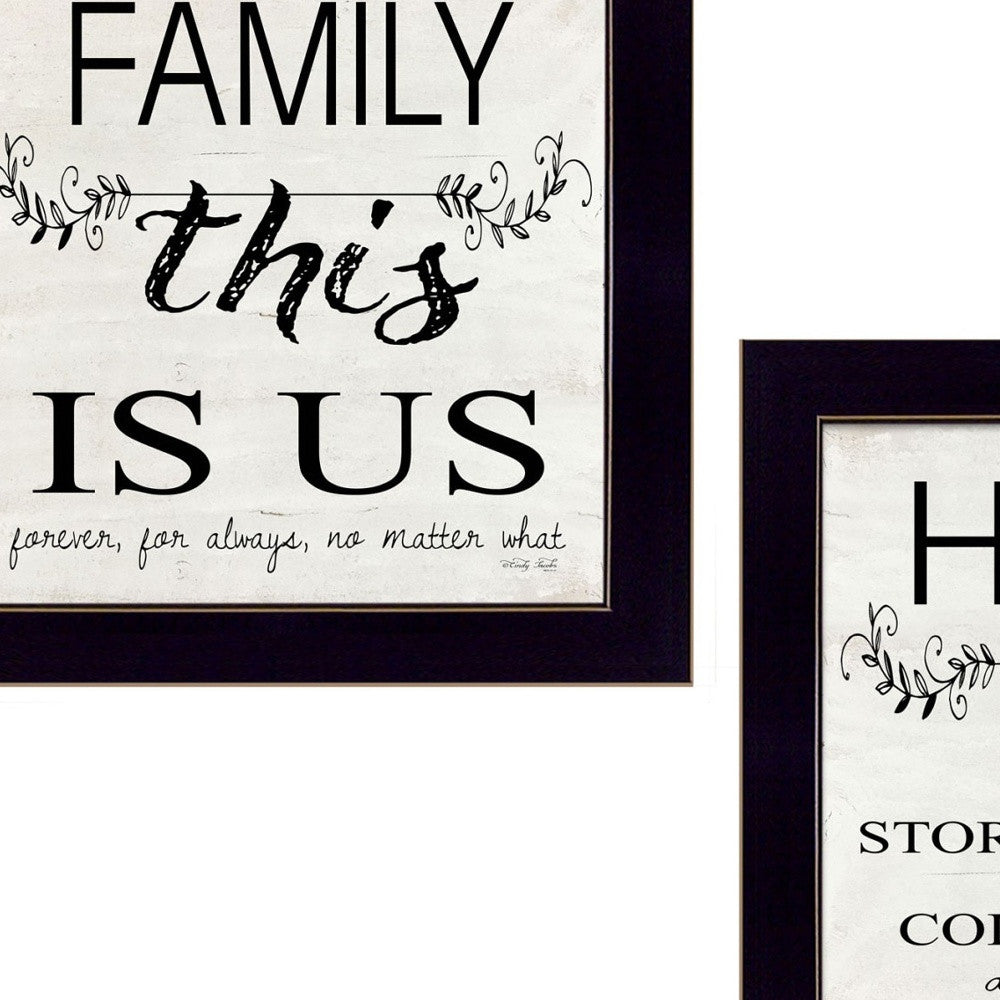 Set Of Two Family 1 Black Framed Print Wall Art