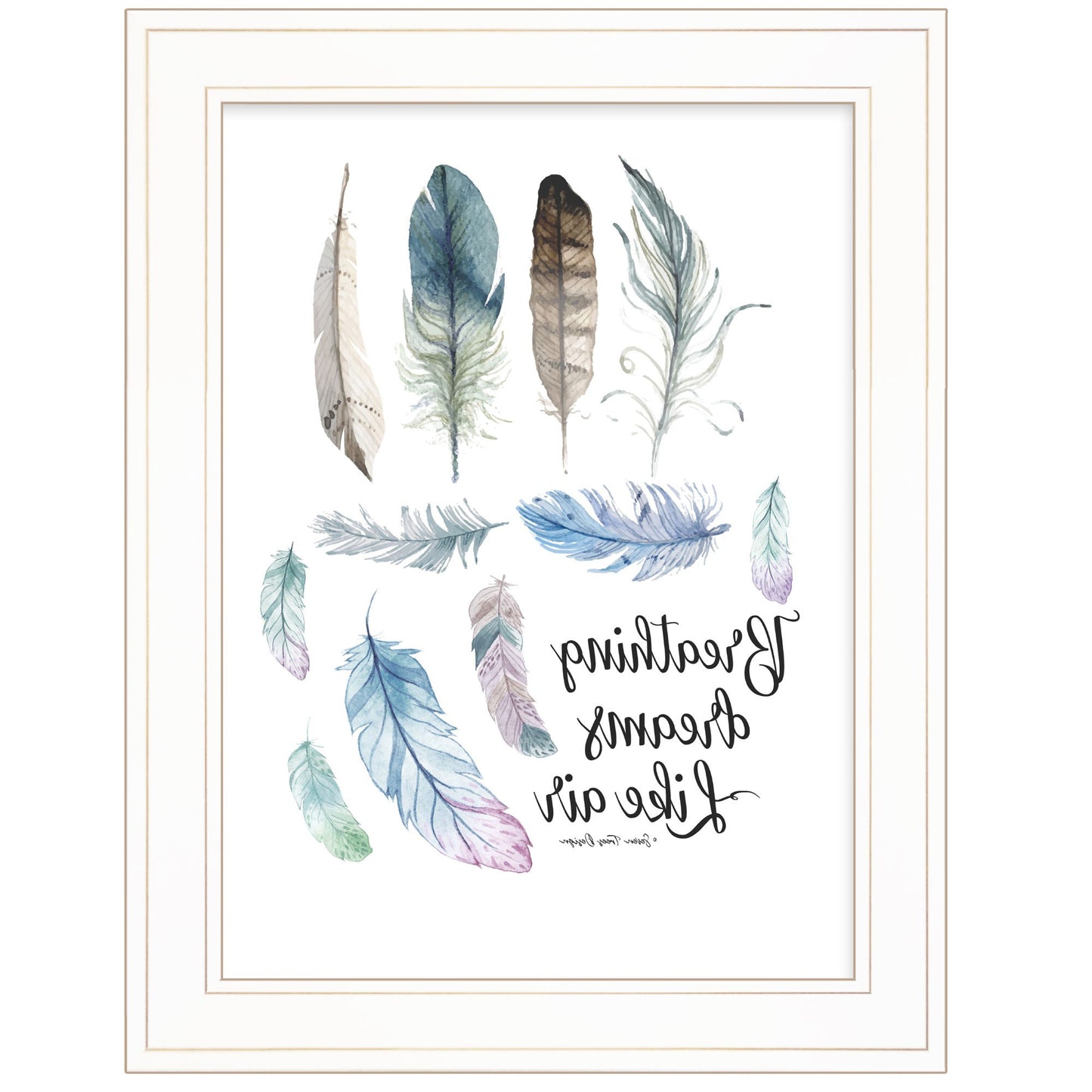 Breathing Dreams Like Air 1 White Framed Print Wall Art