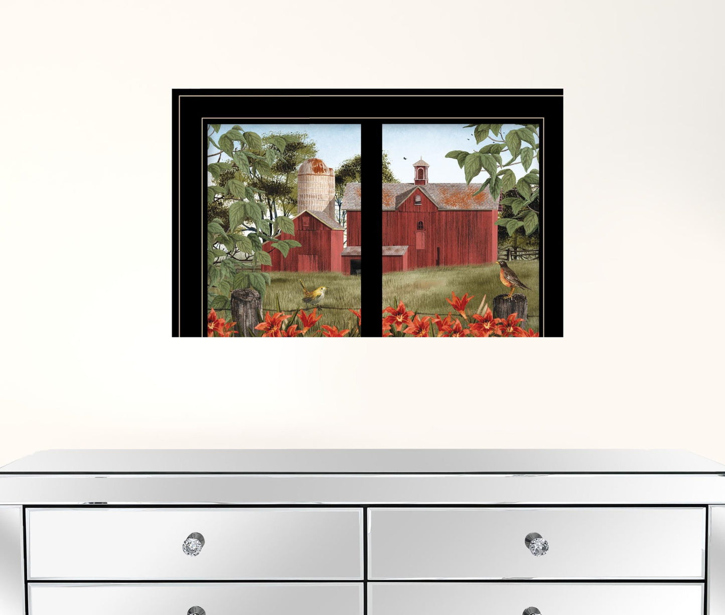 Summer Days 4 Black Framed Print Wall Art