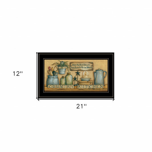 Country Kitchen 7 Black Framed Print Wall Art