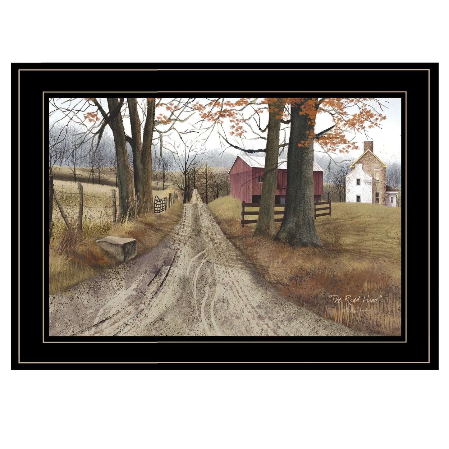 The Road Home 3 Black Framed Print Wall Art