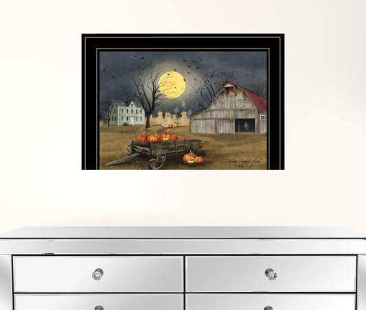 Spooky Harvest Moon 4 Black Framed Print Wall Art