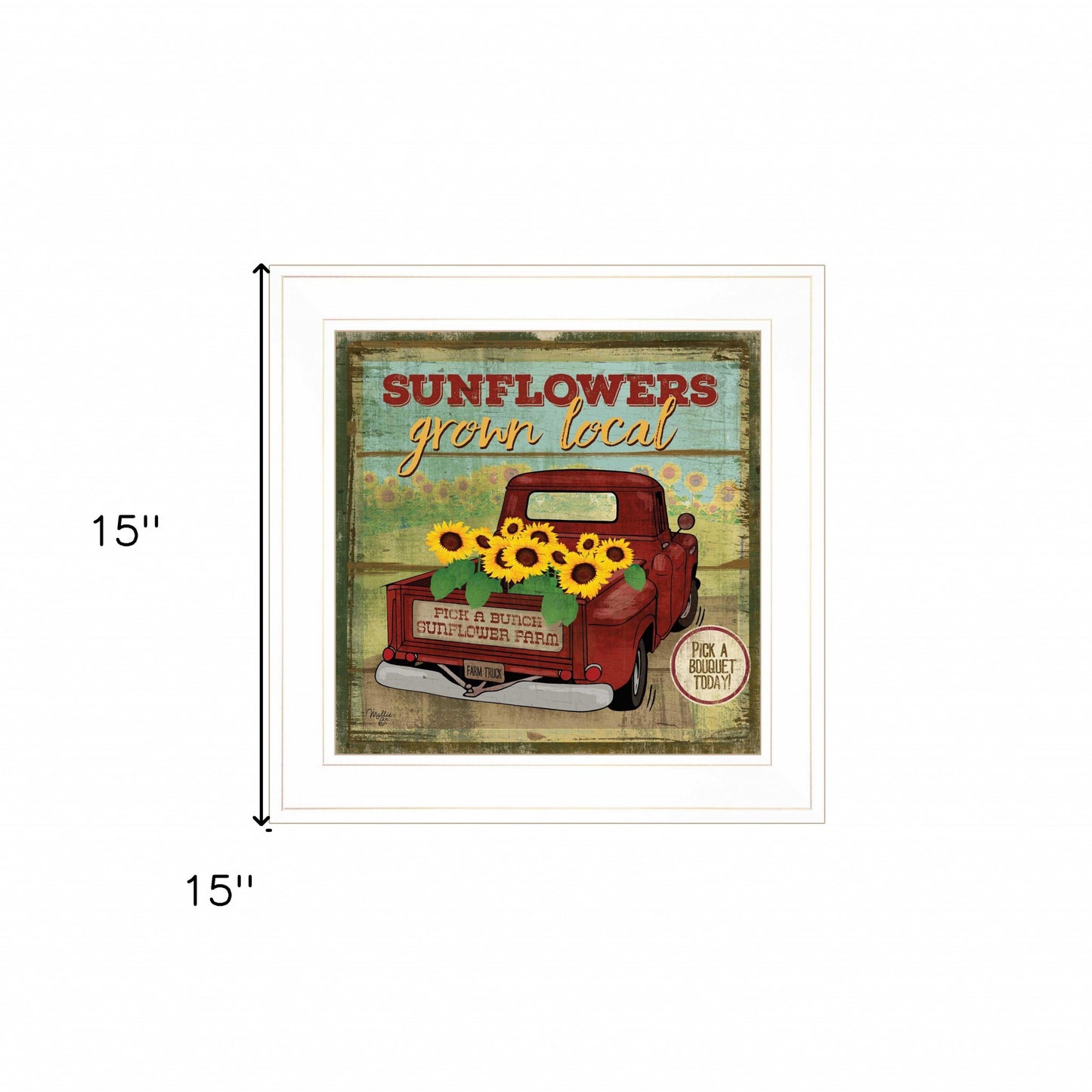 Sunflowers From The Farm 2 White Framed Print Wall Art