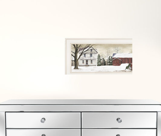 Set Of Four Seasons on the Farm White Framed Prints Wall Art