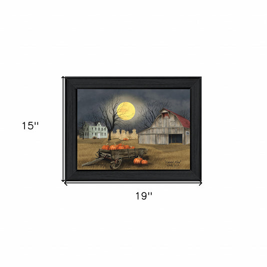 Harvest Moon 6 Black Framed Print Wall Art