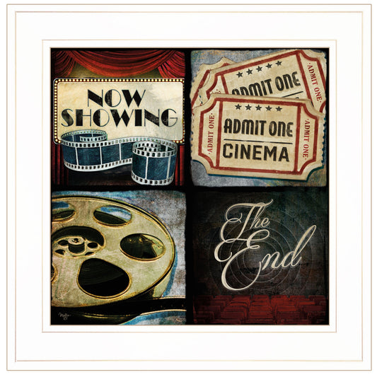 At The Movies I 1 White Framed Print Wall Art