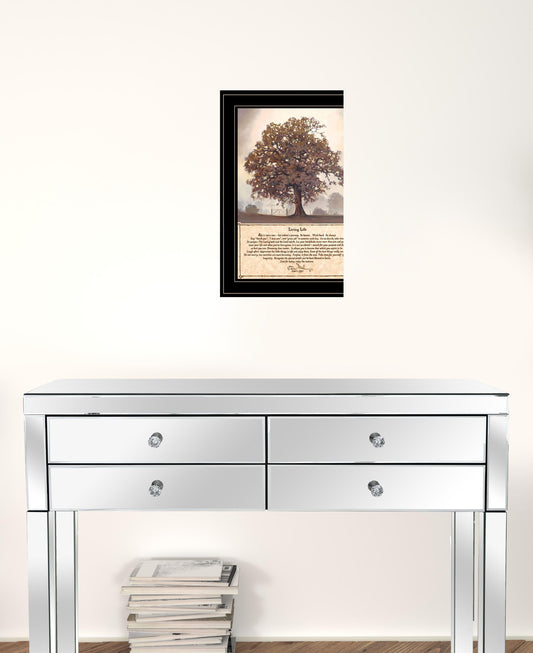 Living Life 7 Black Framed Print Wall Art