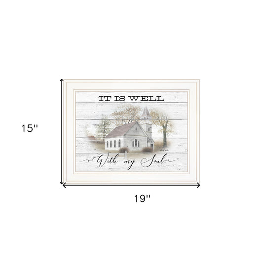 It Is Well 1 White Framed Print Wall Art