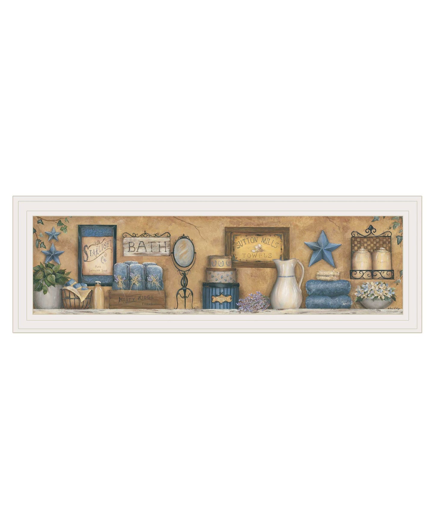 Starlight Bath 2 White Framed Print Wall Art