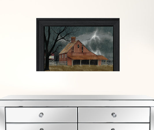 Dark And Stormy Night 3 Black Framed Print Wall Art