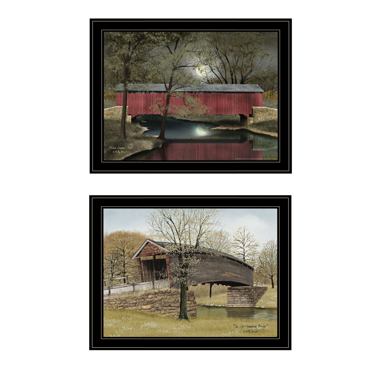 Set Of Two Bridge Collection I 2-Piece 2 Black Framed Print Wall Art