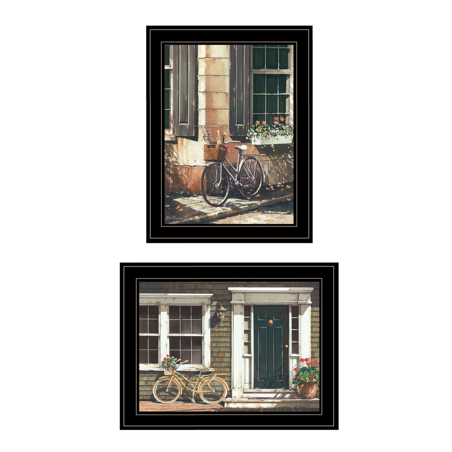 Set Of Two A Picnic Getaway 2 Black Framed Print Wall Art