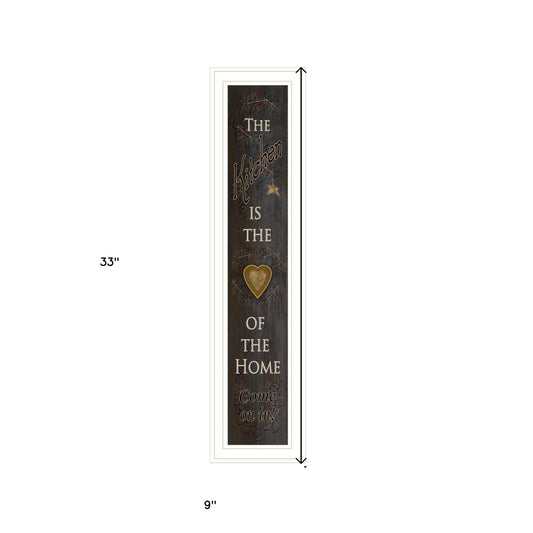 Kitchen Is The Heart Of The Home 19 White Framed Print Wall Art