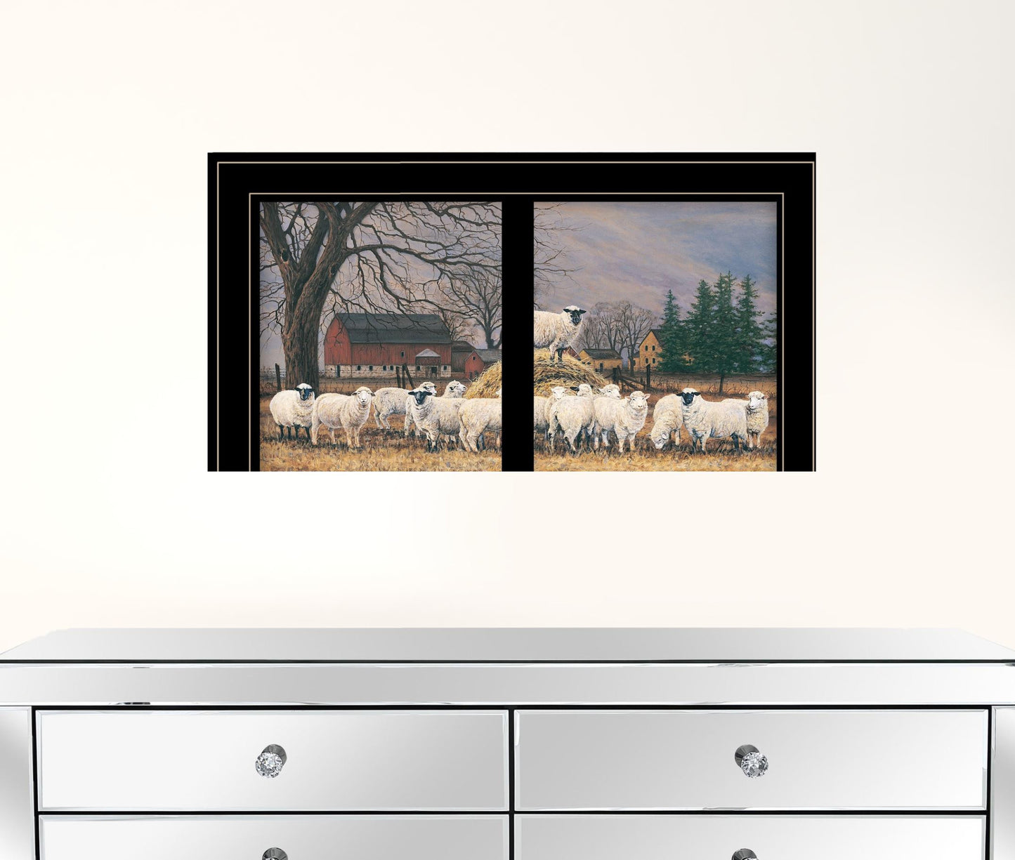 Wool Gathering 3 Black Framed Print Wall Art