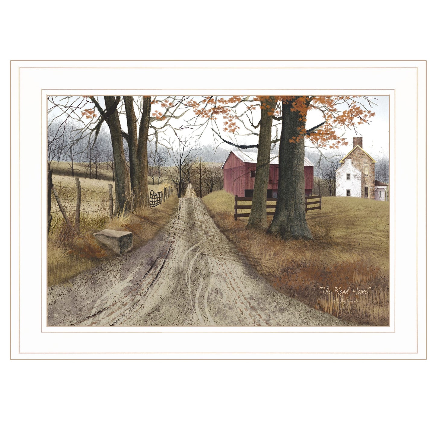 The Road Home 1 White Framed Print Wall Art