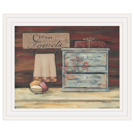 Clean Towels 2 White Framed Print Wall Art