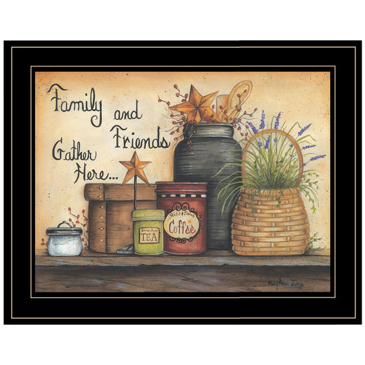 Family And Friends 4 Black Framed Print Wall Art