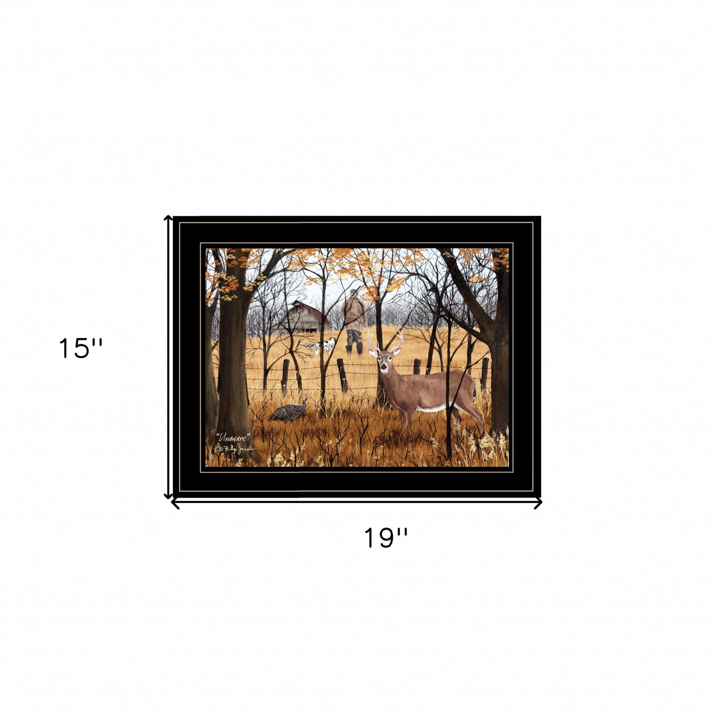 Unaware 2 Black Framed Print Wall Art