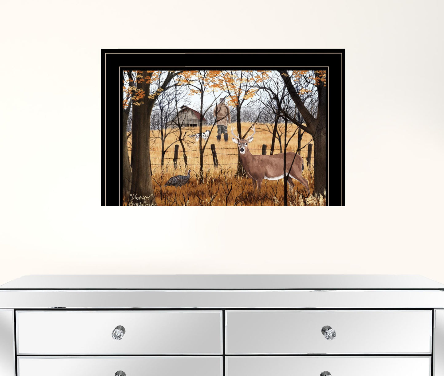 Unaware 2 Black Framed Print Wall Art