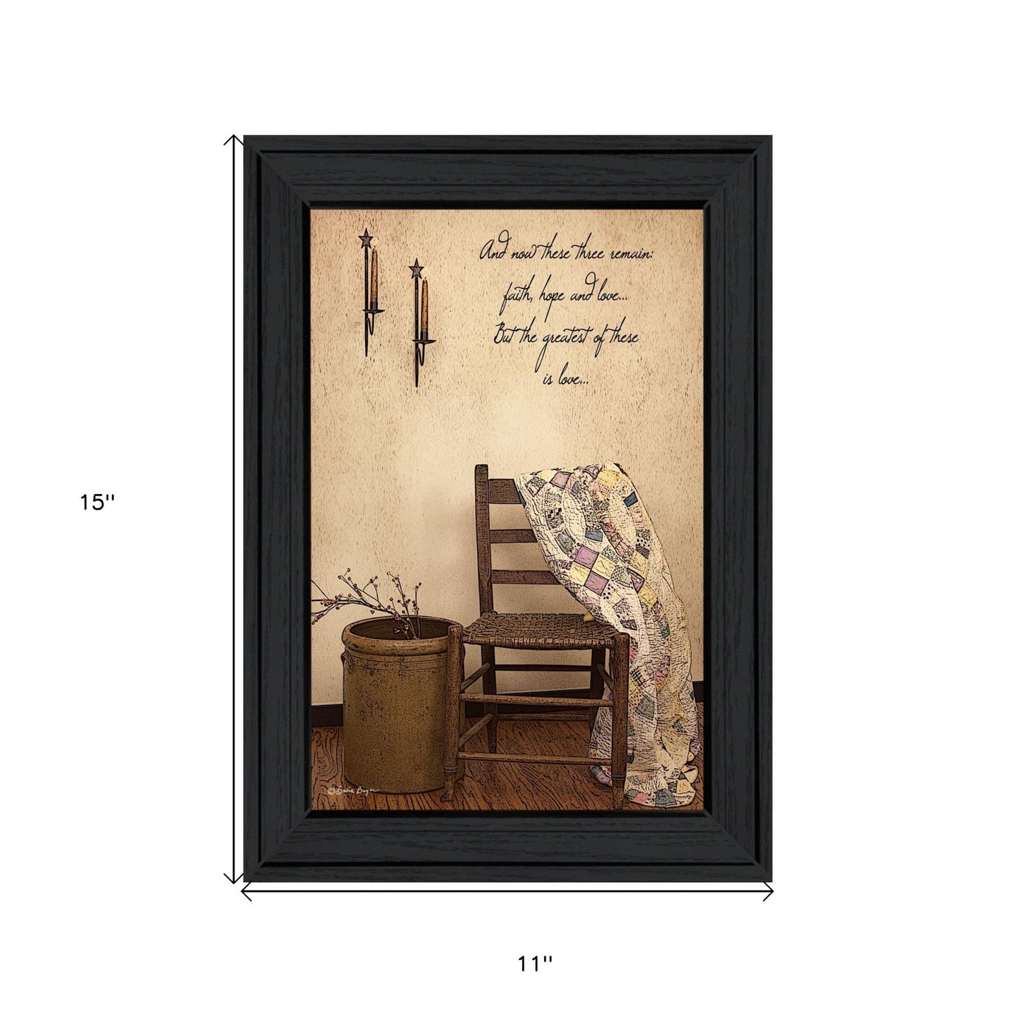 These Three Remain 2 Black Framed Print Wall Art