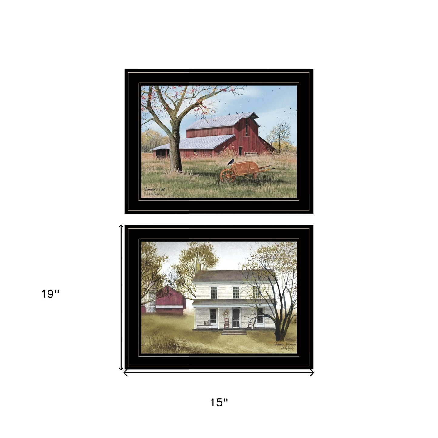 Set Of Two Summers End 2 Black Framed Print Wall Art