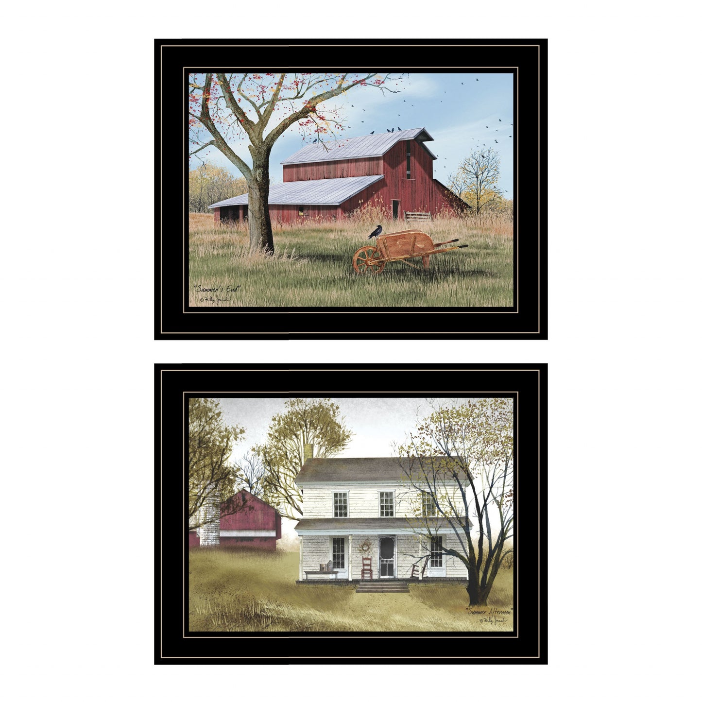 Set Of Two Summers End 2 Black Framed Print Wall Art