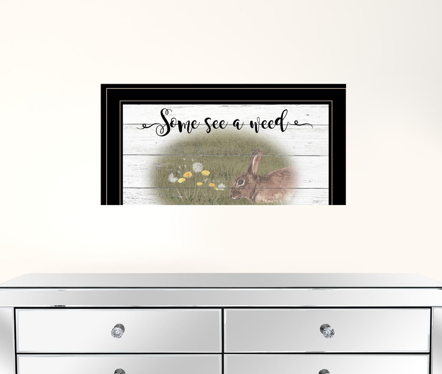 Some See A Weed 2 Black Framed Print Wall Art