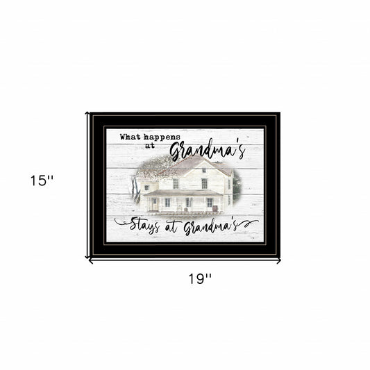 Stays At Grandmas Black Framed Print Wall Art