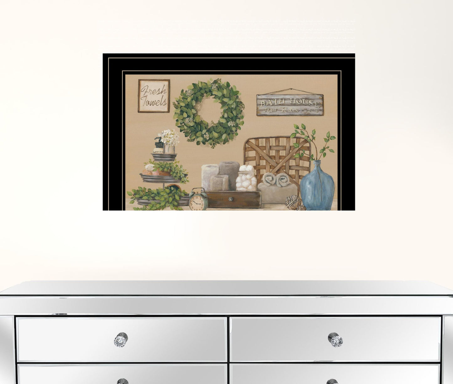 Farmhouse Bath I 3 Black Framed Print Wall Art