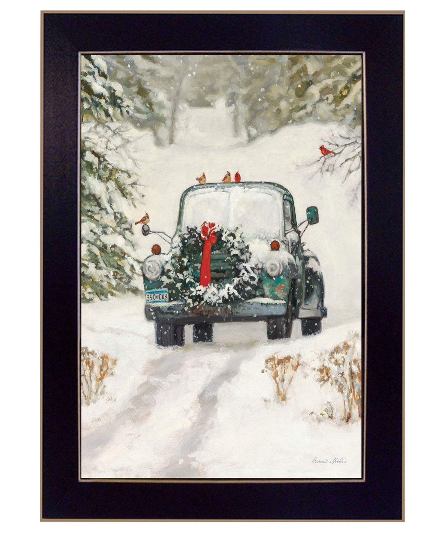 Winter Park 2 Black Framed Print Wall Art