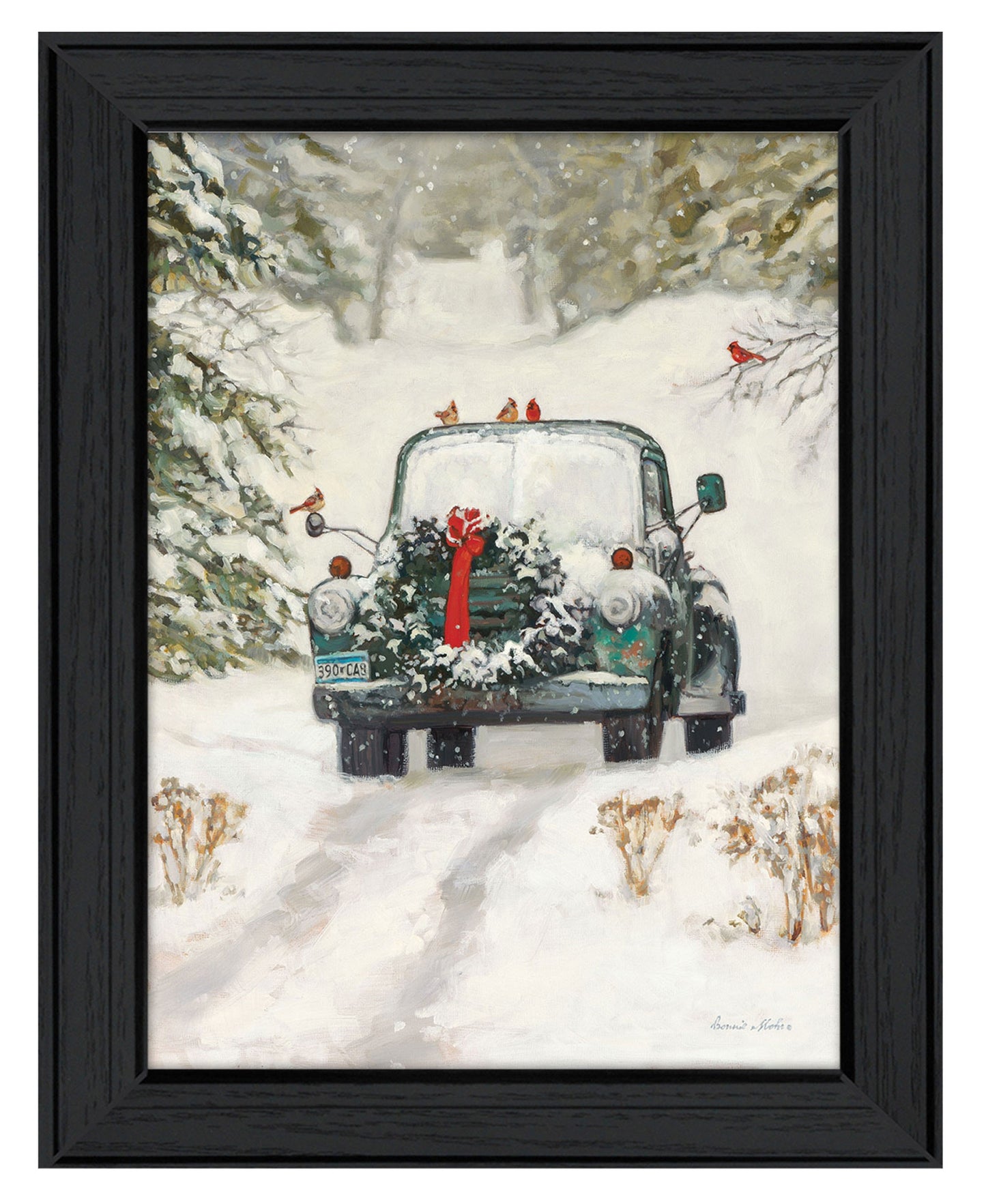 Winter Park 1 Black Framed Print Wall Art