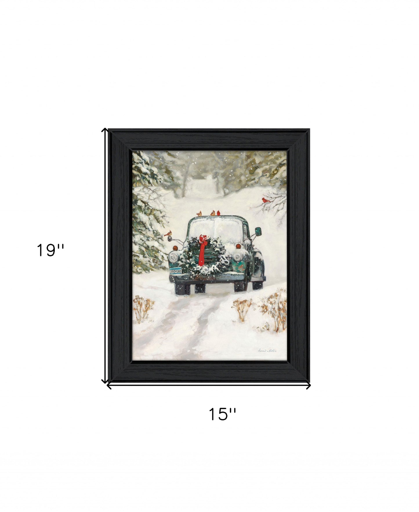 Winter Park 1 Black Framed Print Wall Art