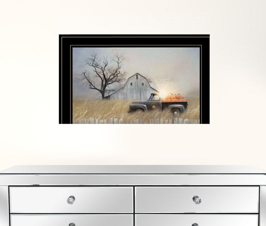 Fall Pumpkin Harvest 3 Black Framed Print Wall Art