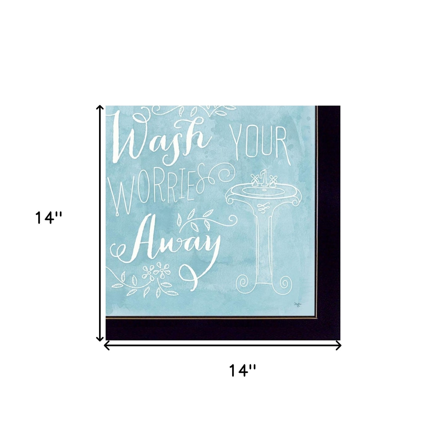 Set Of Three Wash 5 Black Framed Print Wall Art