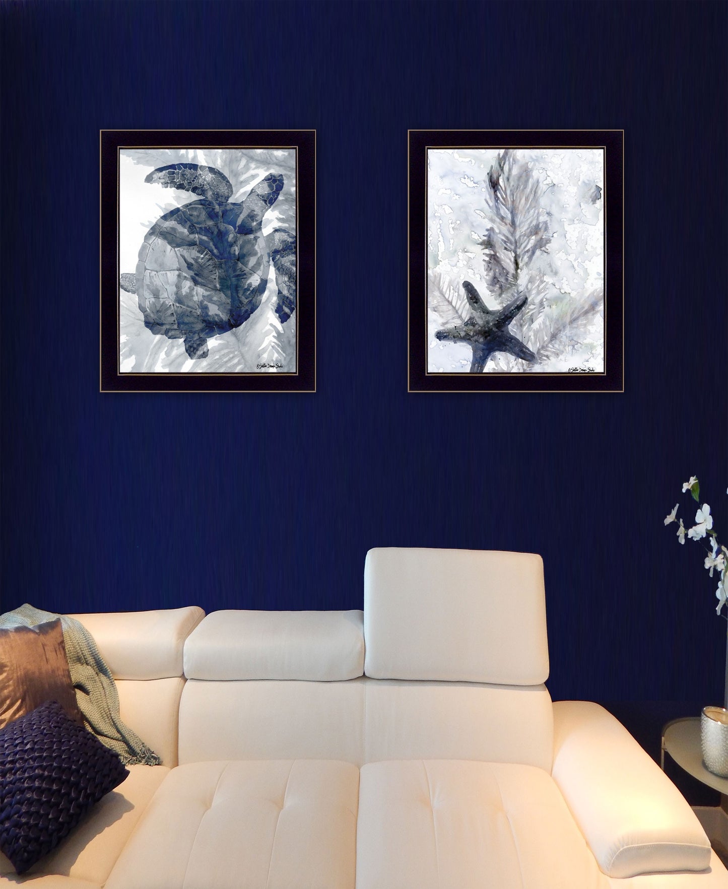 Set Of Two Ocean 3 Black Framed Print Wall Art