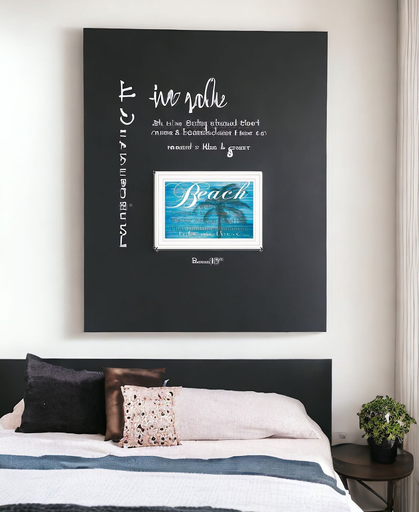 Take Me There (Beach) White Framed Print Wall Art