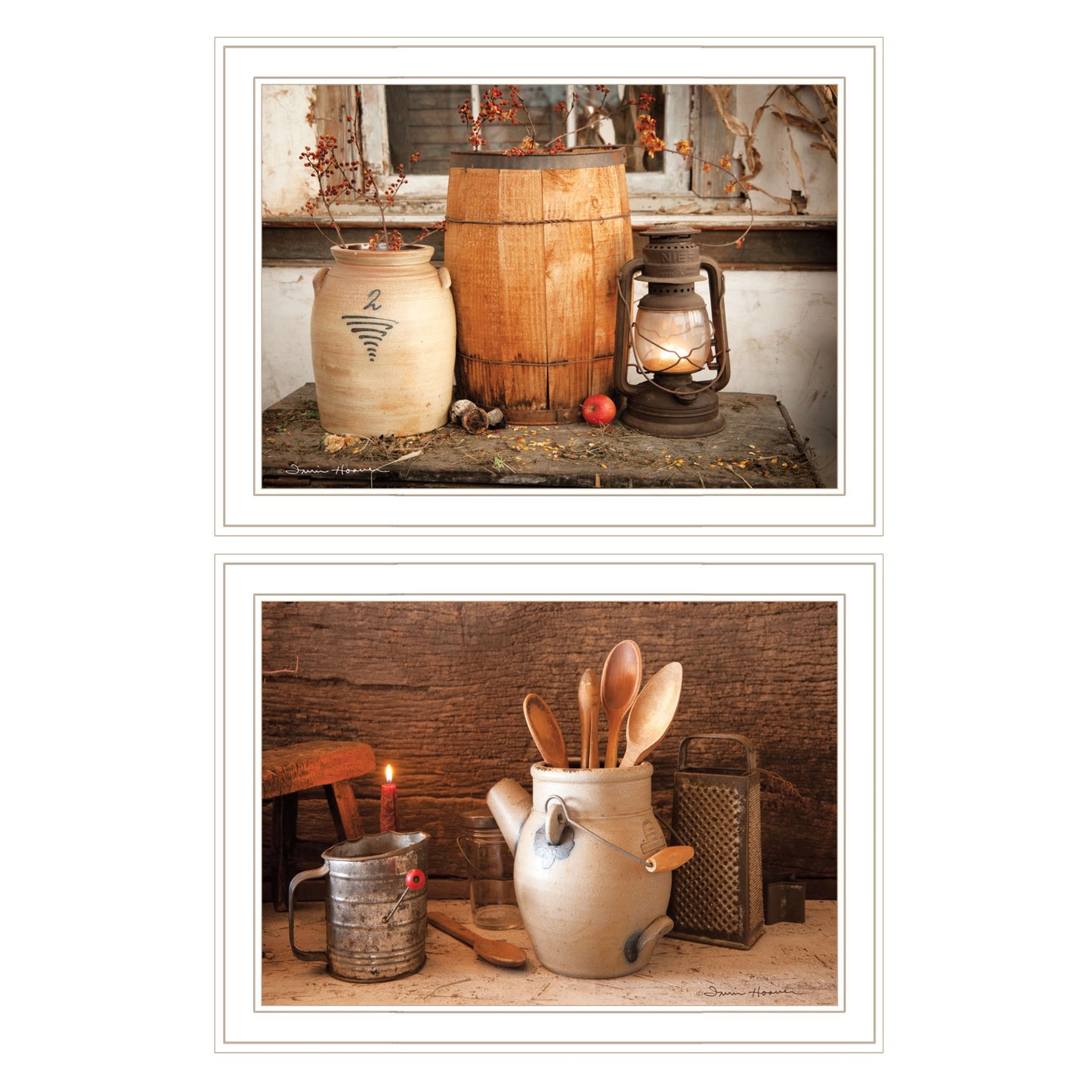 Set Of Two The Nail Keg 4 White Framed Print Wall Art