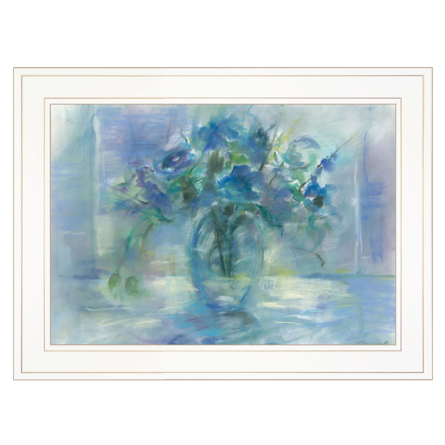 Susies Blue 2 White Framed Print Wall Art