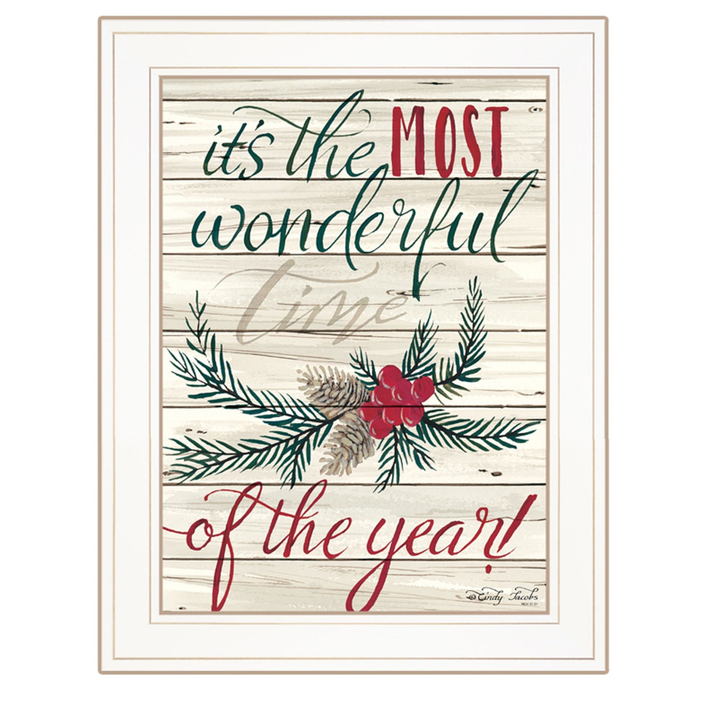 The Most Wonderful Time 1 White Framed Print Wall Art