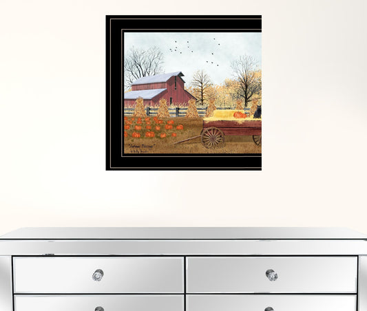Autumn Blessings 2 Black Framed Print Wall Art