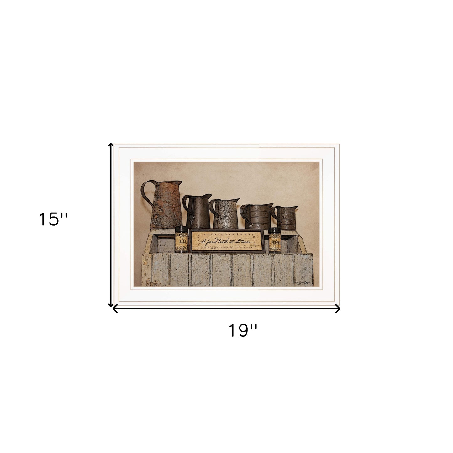 A Friend Loveth At All Time 2 White Framed Print Wall Art