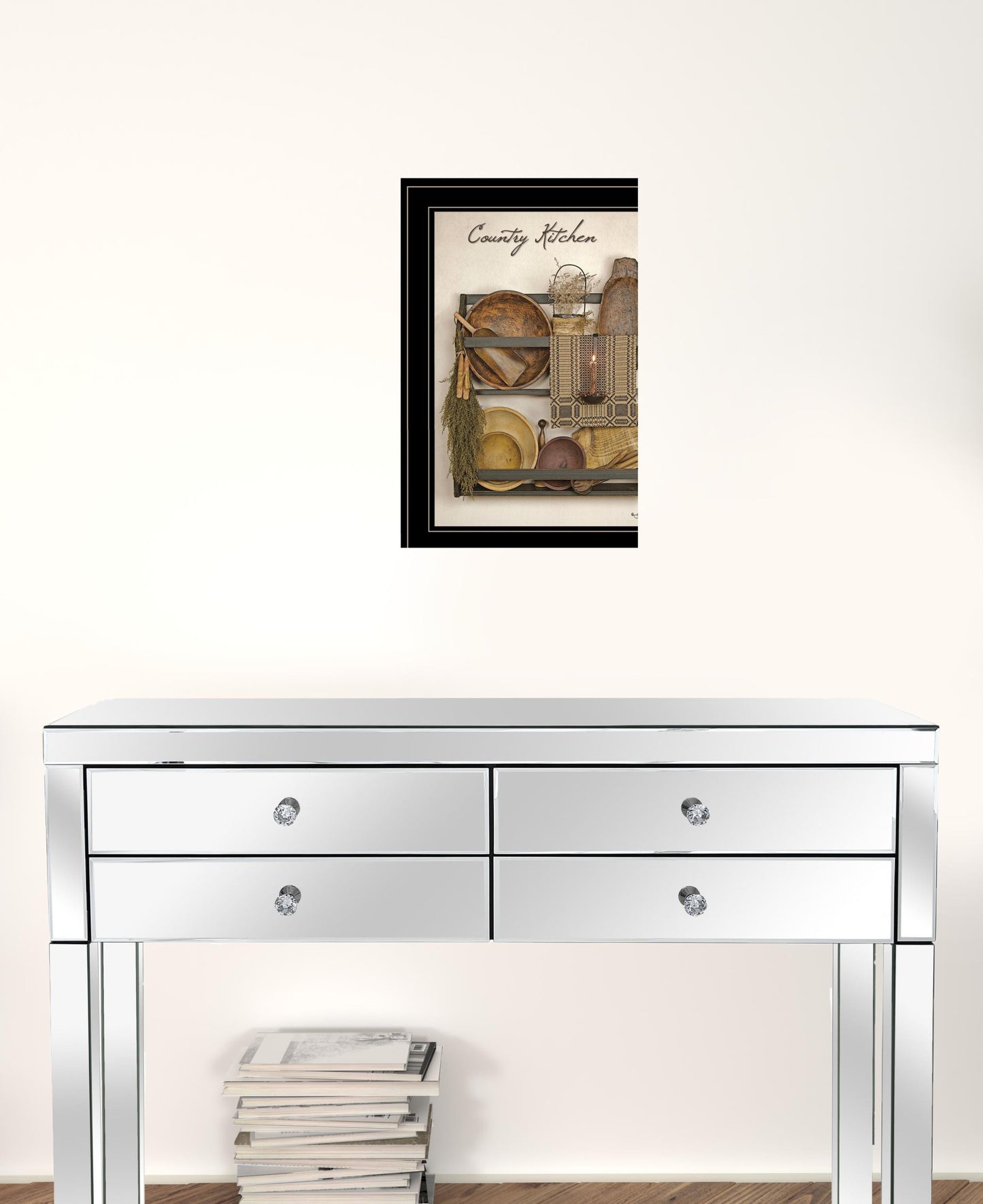 Country Kitchen 13 Black Framed Print Wall Art