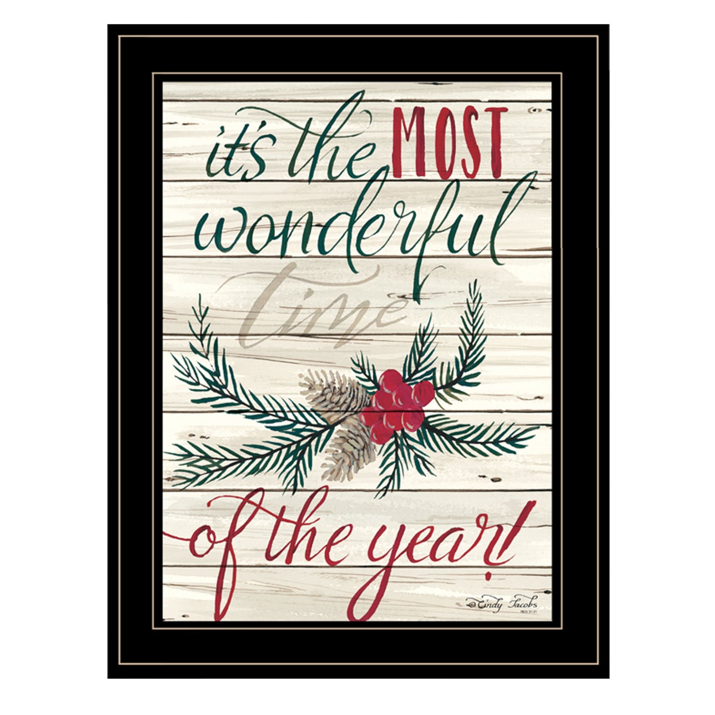 The Most Wonderful Time 2 Black Framed Print Wall Art