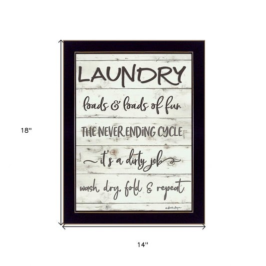 Laundry 3 Black Framed Print Wall Art