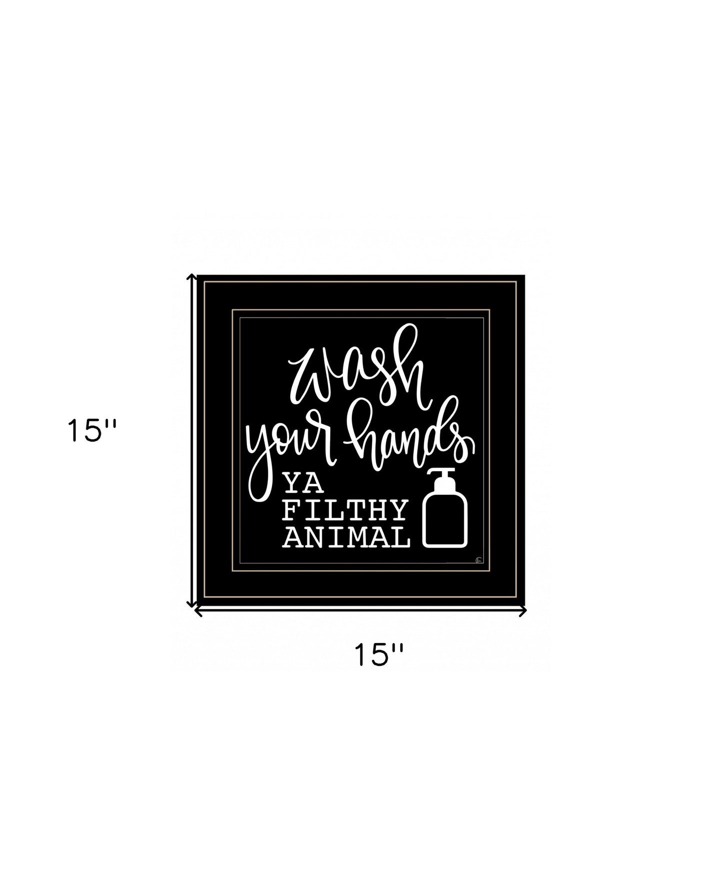 Wash Your Hands 2 Black Framed Print Wall Art