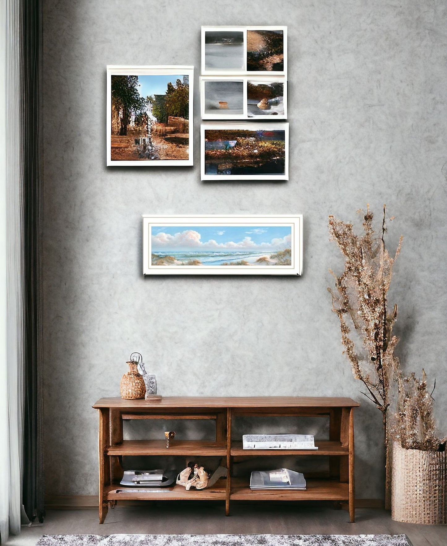 Seascape I 1 White Framed Print Wall Art