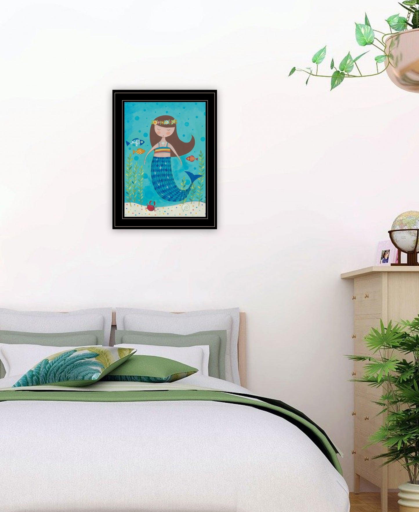 Under The Sea 4 Black Framed Print Wall Art