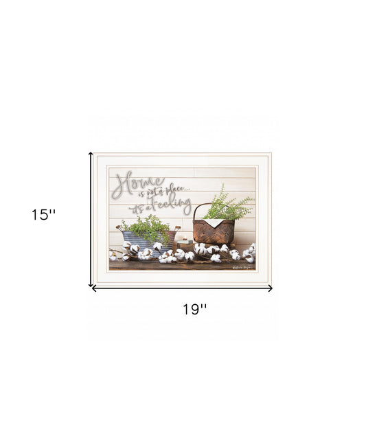 Home Is Not A Place 2 White Framed Print Wall Art