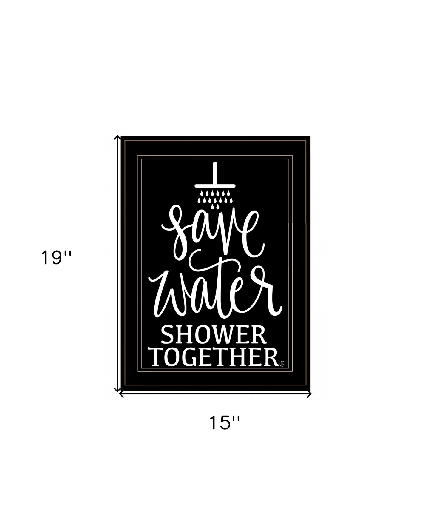 Shower Together 2 Black Framed Print Wall Art